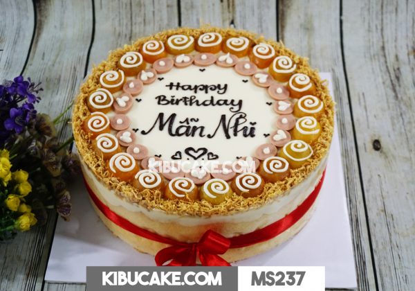 Bánh sinh nhật dành cho bạn nữ - Happy birthday Mẫn Nhi MS237