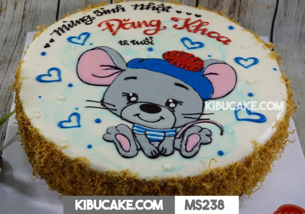 Bánh sinh nhật cho bé trai tuổi chuột - Mừng sinh nhật Đăng Khoa MS238